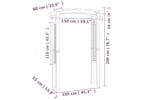 vidaXL 41662 Trellis Arch 150x60x210cm Wood vidaXL 41662 Trellis Arch 150x60x210cm Wood