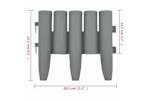 vidaXL 48621 Lawn Edgings 36 Pcs Grey 10 M Pp vidaXL 48621 Lawn Edgings 36 Pcs Grey 10 M Pp