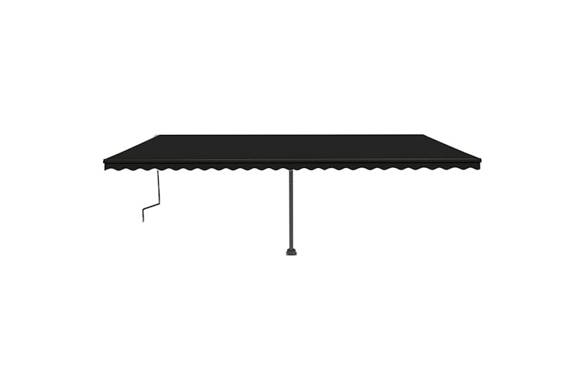 vidaXL 3069884 Manual Retractable Awning With Led 600x350cm Anthracite vidaXL 3069884 Manual Retractable Awning With Led 600x350cm Anthracite