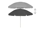 vidaXL 314706 Beach Umbrella Anthracite 240cm vidaXL 314706 Beach Umbrella Anthracite 240cm