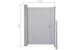 vidaXL 45186 Patio Retractable Side Awning 100 X 300cm Grey vidaXL 45186 Patio Retractable Side Awning 100 X 300cm Grey