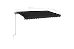 vidaXL 3069199 Manual Retractable Awning 450x350cm Anthracite vidaXL 3069199 Manual Retractable Awning 450x350cm Anthracite