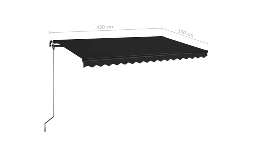 vidaXL 3069199 Manual Retractable Awning 450x350cm Anthracite vidaXL 3069199 Manual Retractable Awning 450x350cm Anthracite