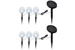vidaXL 277121 Garden Lights 6 Pcs Led With Spike Anchors & Solar Panels vidaXL 277121 Garden Lights 6 Pcs Led With Spike Anchors & Solar Panels