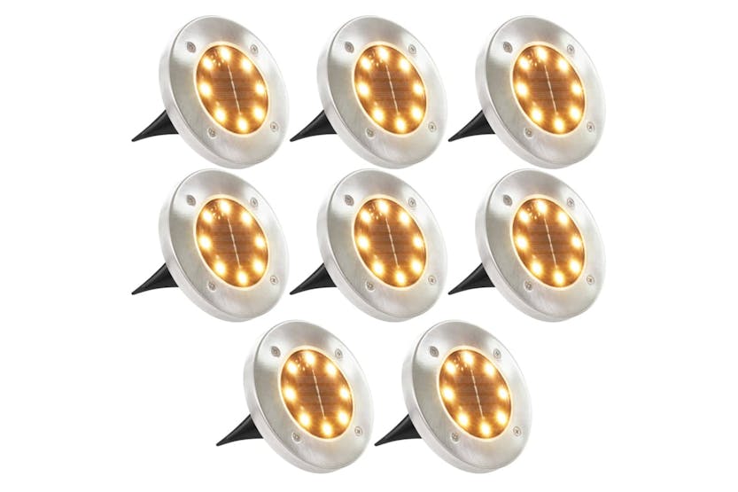 vidaXL 44417 Solar Ground Lights 8 Pcs Led Lights Warm White vidaXL 44417 Solar Ground Lights 8 Pcs Led Lights Warm White