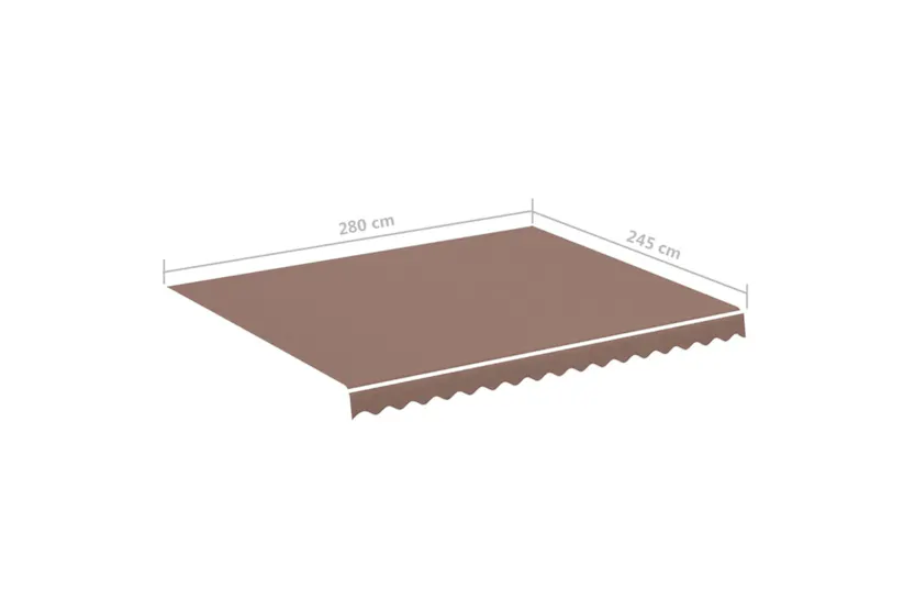 vidaXL 311975 Replacement Fabric For Awning Brown 3x2.5 M vidaXL 311975 Replacement Fabric For Awning Brown 3x2.5 M