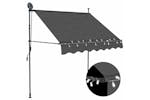 vidaXL 145864 Manual Retractable Awning With Led 200cm Anthracite vidaXL 145864 Manual Retractable Awning With Led 200cm Anthracite