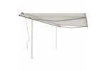 vidaXL 3070017 Manual Retractable Awning With Posts 4x3.5 M Cream vidaXL 3070017 Manual Retractable Awning With Posts 4x3.5 M Cream