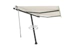 vidaXL 3069697 Freestanding Manual Retractable Awning 300x250cm Cream vidaXL 3069697 Freestanding Manual Retractable Awning 300x250cm Cream