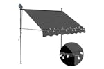 vidaXL 145863 Manual Retractable Awning With Led 150cm Anthracite vidaXL 145863 Manual Retractable Awning With Led 150cm Anthracite