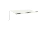 vidaXL 3069217 Manual Retractable Awning 500x350cm Cream vidaXL 3069217 Manual Retractable Awning 500x350cm Cream