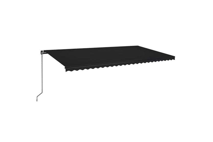vidaXL 3069244 Manual Retractable Awning With Led 600x350cm Anthracite vidaXL 3069244 Manual Retractable Awning With Led 600x350cm Anthracite