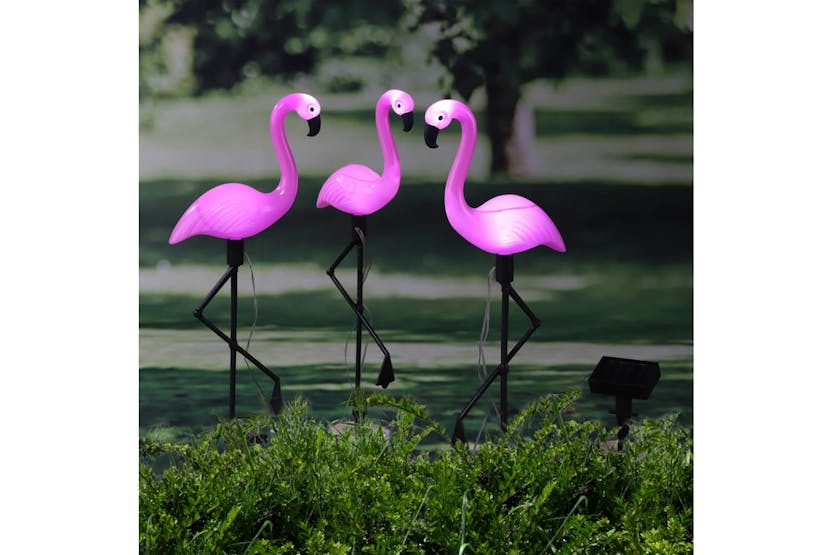 Hi Solar Led Garden Stake Flamingo 3 Pcs Hi Solar Led Garden Stake Flamingo 3 Pcs