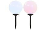vidaXL Outdoor Solar Lamps 2 Pcs Led Spherical 30cm Rgb vidaXL Outdoor Solar Lamps 2 Pcs Led Spherical 30cm Rgb