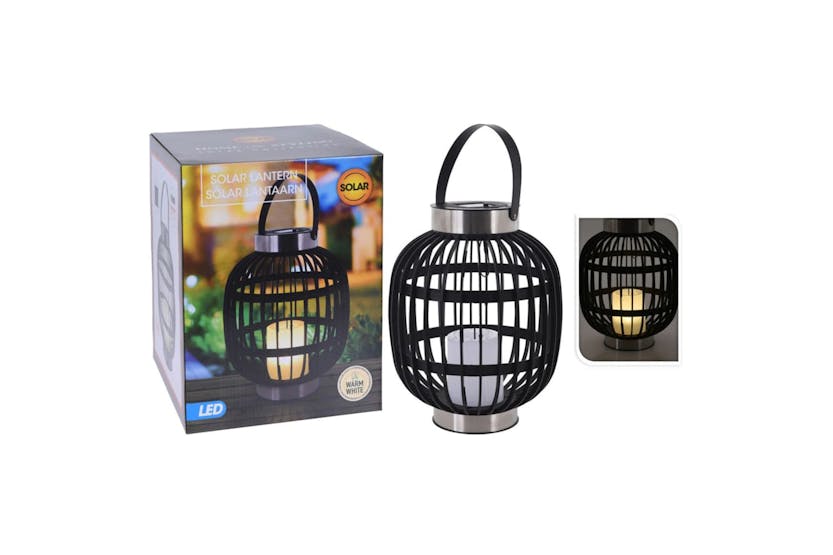 Progarden 436264 Led Solar Lantern With Candle Black Progarden 436264 Led Solar Lantern With Candle Black