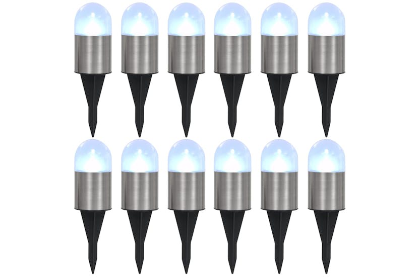 vidaXL 44413 Solar Ground Lights 12 Pcs Led Lights White vidaXL 44413 Solar Ground Lights 12 Pcs Led Lights White