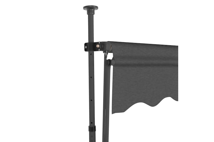 vidaXL 145863 Manual Retractable Awning With Led 150cm Anthracite vidaXL 145863 Manual Retractable Awning With Led 150cm Anthracite