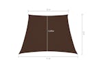 vidaXL 135846 Sunshade Sail Oxford Fabric Trapezium 2/4x3 M Brown vidaXL 135846 Sunshade Sail Oxford Fabric Trapezium 2/4x3 M Brown