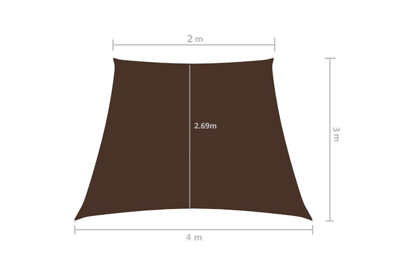 vidaXL 135846 Sunshade Sail Oxford Fabric Trapezium 2/4x3 M Brown vidaXL 135846 Sunshade Sail Oxford Fabric Trapezium 2/4x3 M Brown