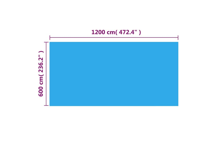 vidaXL 92962 Rectangular Pool Cover 1200x600cm Pe Blue vidaXL 92962 Rectangular Pool Cover 1200x600cm Pe Blue