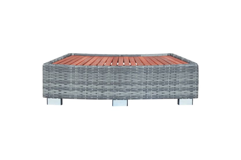 vidaXL 46461 Spa Step Grey Poly Rattan 92x45x25cm vidaXL 46461 Spa Step Grey Poly Rattan 92x45x25cm