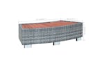 vidaXL 46461 Spa Step Grey Poly Rattan 92x45x25cm vidaXL 46461 Spa Step Grey Poly Rattan 92x45x25cm