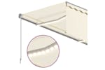 vidaXL 3069382 Manual Retractable Awning With Blind&led 3x2.5m Cream vidaXL 3069382 Manual Retractable Awning With Blind&led 3x2.5m Cream