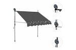 vidaXL 145863 Manual Retractable Awning With Led 150cm Anthracite vidaXL 145863 Manual Retractable Awning With Led 150cm Anthracite