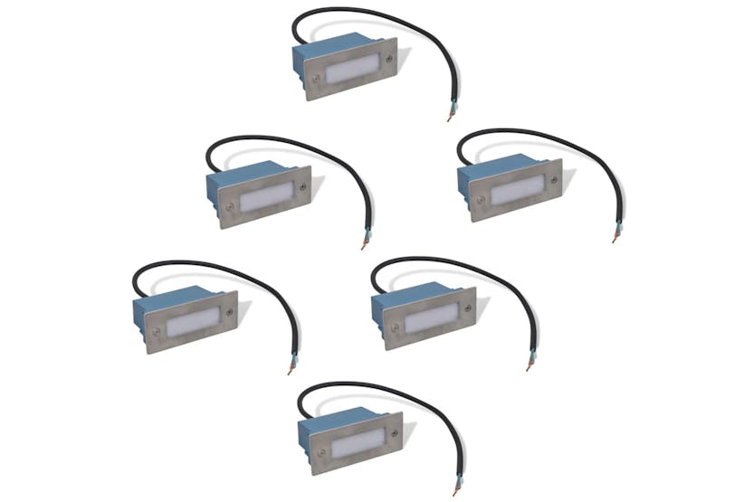 vidaXL 272493 Led Recessed Stair Lights 6 Pcs 44x111x56mm vidaXL 272493 Led Recessed Stair Lights 6 Pcs 44x111x56mm