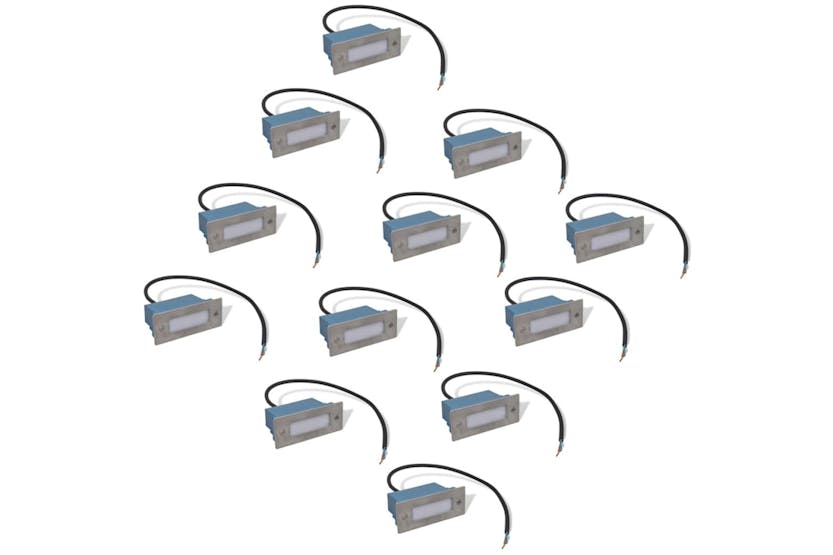 vidaXL 272496 Led Recessed Stair Lights 12 Pcs 44x111x56mm vidaXL 272496 Led Recessed Stair Lights 12 Pcs 44x111x56mm