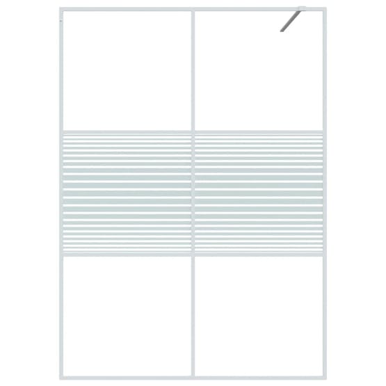 vidaXL 152154 Walk-in Shower Wall White 140x195cm Clear Esg Glass vidaXL 152154 Walk-in Shower Wall White 140x195cm Clear Esg Glass