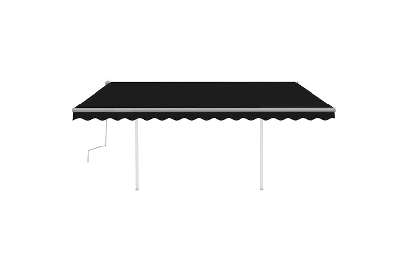 vidaXL 3070024 Manual Retractable Awning With Led 4x3.5 M Anthracite vidaXL 3070024 Manual Retractable Awning With Led 4x3.5 M Anthracite