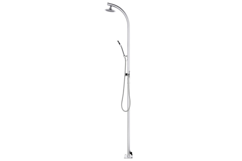 vidaXL 3070786 Garden Shower With Grey Base 220cm Aluminium vidaXL 3070786 Garden Shower With Grey Base 220cm Aluminium