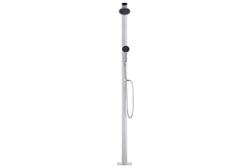 vidaXL 3070796 Garden Shower With Grey Base 220cm Aluminium vidaXL 3070796 Garden Shower With Grey Base 220cm Aluminium