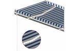 vidaXL 3070021 Manual Retractable Awning With Led 4x3.5 M Blue And White vidaXL 3070021 Manual Retractable Awning With Led 4x3.5 M Blue And White