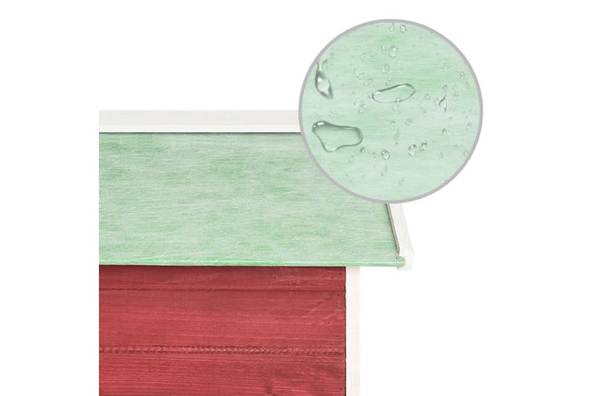 vidaXL 170881 Robotic Lawn Mower Garage 72x87x50cm Red And White Firwood vidaXL 170881 Robotic Lawn Mower Garage 72x87x50cm Red And White Firwood