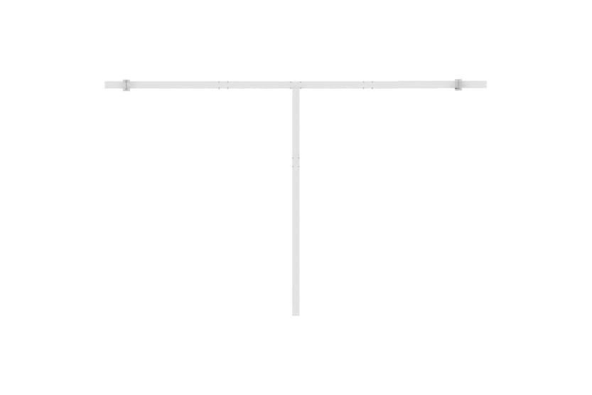 vidaXL 3069621 Manual Retractable Awning With Led 400x350cm Blue And White vidaXL 3069621 Manual Retractable Awning With Led 400x350cm Blue And White