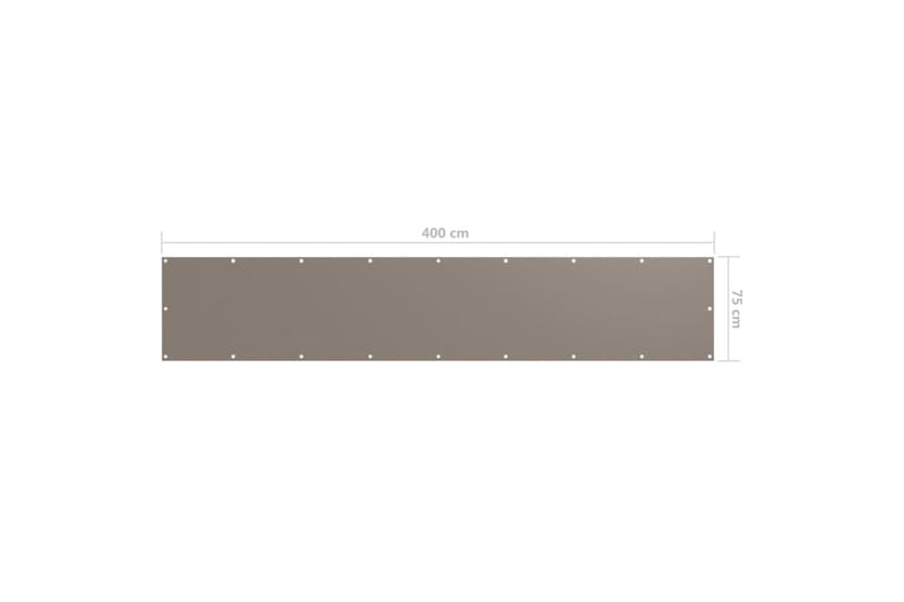 vidaXL 134985 Balcony Screen Taupe 75x400cm Oxford Fabric vidaXL 134985 Balcony Screen Taupe 75x400cm Oxford Fabric