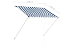 vidaXL 145889 Retractable Awning 100x150cm Blue And White vidaXL 145889 Retractable Awning 100x150cm Blue And White