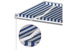 vidaXL 3068981 Manual Retractable Awning With Led 400x350cm Blue And White vidaXL 3068981 Manual Retractable Awning With Led 400x350cm Blue And White