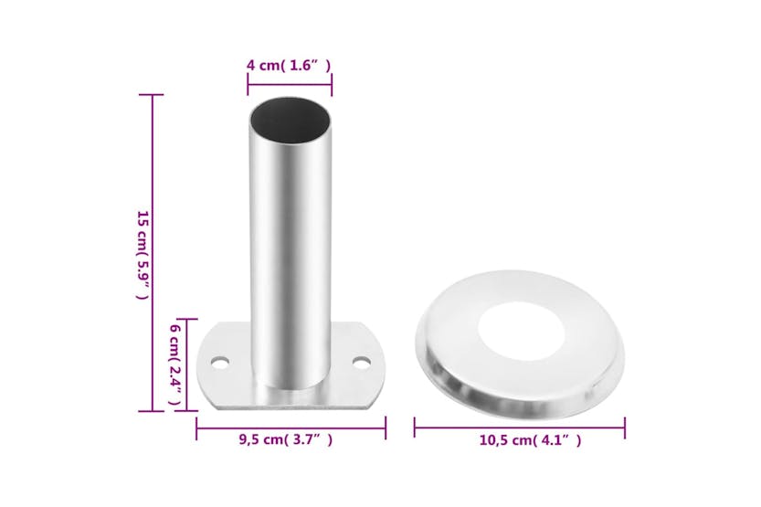 vidaXL 93465 Pool Ladder Handrail Brackets 2 Pcs 304 Stainless Steel vidaXL 93465 Pool Ladder Handrail Brackets 2 Pcs 304 Stainless Steel