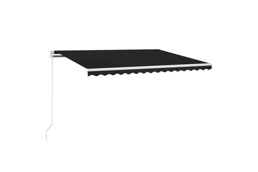 vidaXL 3068984 Manual Retractable Awning With Led 400x350cm Anthracite vidaXL 3068984 Manual Retractable Awning With Led 400x350cm Anthracite