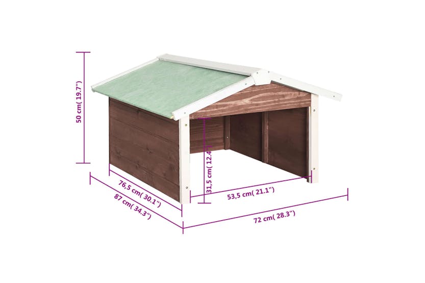 vidaXL 170880 Robotic Lawn Mower Garage 72x87x50cm Mocca And White Firwood vidaXL 170880 Robotic Lawn Mower Garage 72x87x50cm Mocca And White Firwood