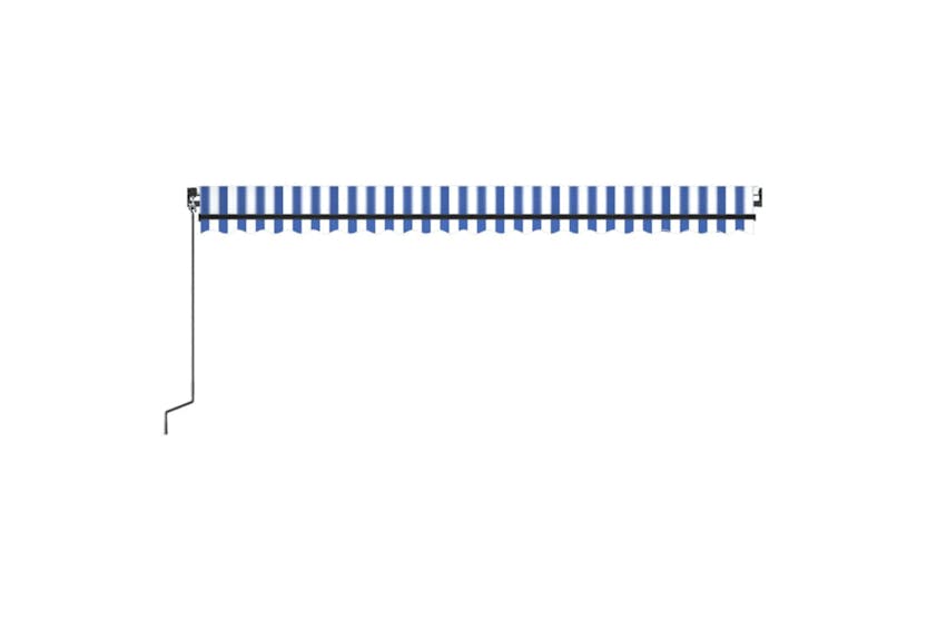 vidaXL 3069216 Manual Retractable Awning 500x350cm Blue And White vidaXL 3069216 Manual Retractable Awning 500x350cm Blue And White