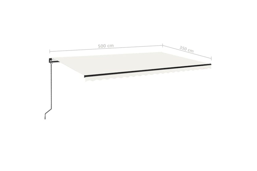 vidaXL 3069217 Manual Retractable Awning 500x350cm Cream vidaXL 3069217 Manual Retractable Awning 500x350cm Cream