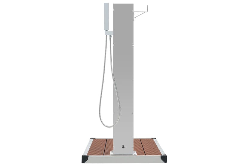 vidaXL 3051291 Outdoor Shower With Tray Wpc Stainless Steel vidaXL 3051291 Outdoor Shower With Tray Wpc Stainless Steel