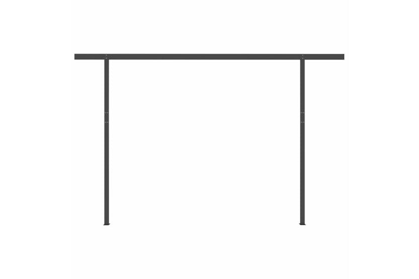 vidaXL 3070139 Manual Retractable Awning With Posts 4x3 M Anthracite vidaXL 3070139 Manual Retractable Awning With Posts 4x3 M Anthracite