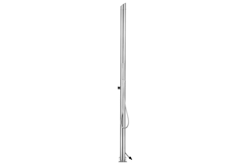 vidaXL 3070795 Garden Shower With Grey Base 225cm Stainless Steel vidaXL 3070795 Garden Shower With Grey Base 225cm Stainless Steel