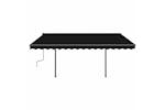 vidaXL 3070139 Manual Retractable Awning With Posts 4x3 M Anthracite vidaXL 3070139 Manual Retractable Awning With Posts 4x3 M Anthracite