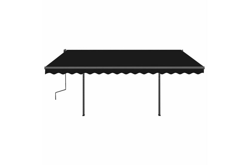 vidaXL 3070139 Manual Retractable Awning With Posts 4x3 M Anthracite vidaXL 3070139 Manual Retractable Awning With Posts 4x3 M Anthracite